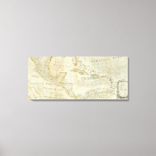 An Accurate Map Of North America Southern section Canvas Print