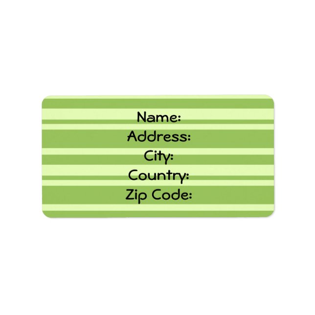 An Address Label (Front)