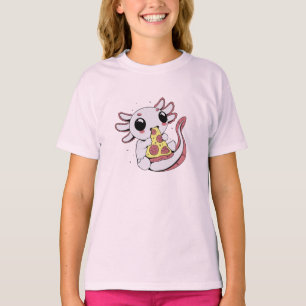 An adorable axolotl eating pizza T-Shirt