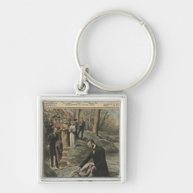 An Adventist baptism in La Marne Key Ring (Front)