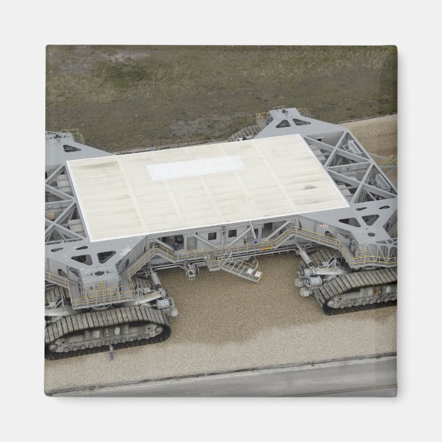 An aerial view of the crawler-transporter magnet (Front)