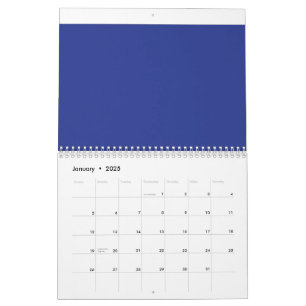 an aeroplane flying in the sky with a blue backgro calendar