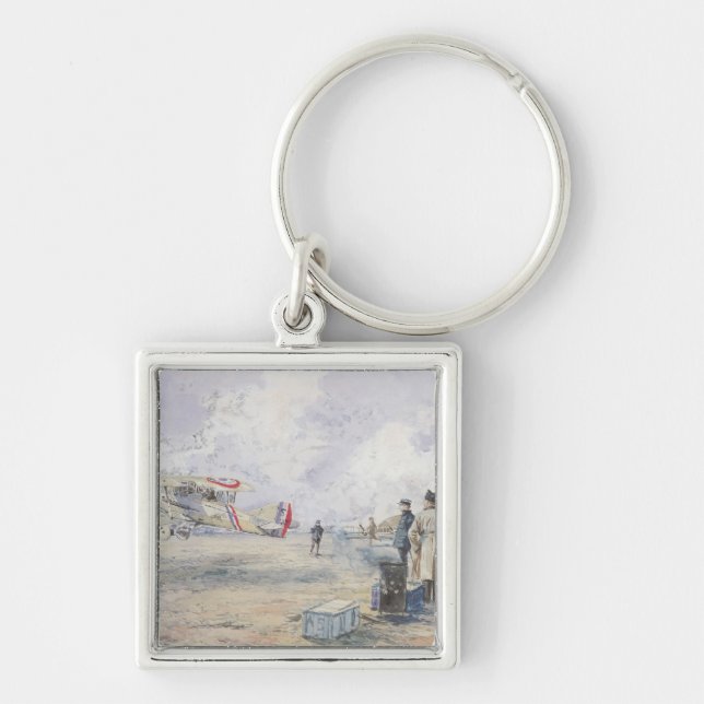 An Aeroplane Taking Off, 1913 Key Ring (Front)