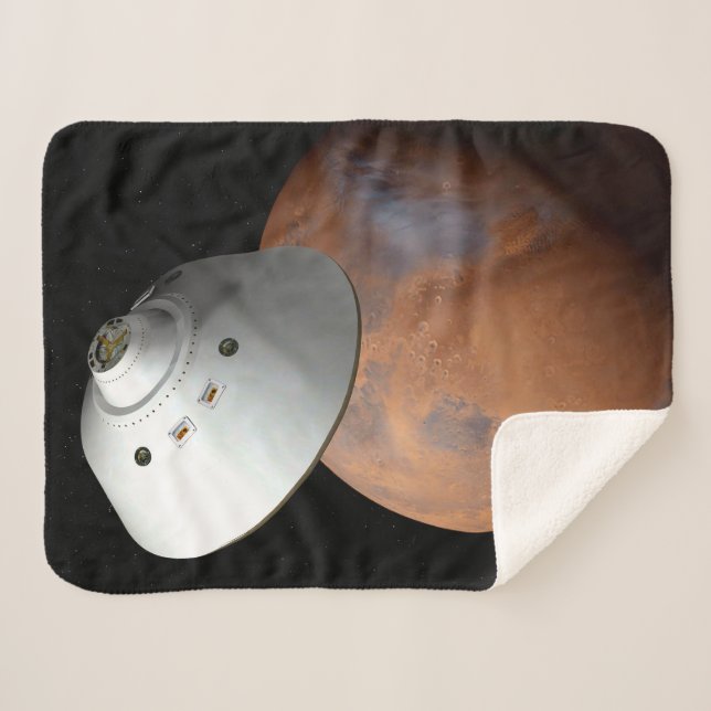 An Aeroshell-Encased Spacecraft Approaching Mars. Sherpa Blanket (Front (Horizontal))