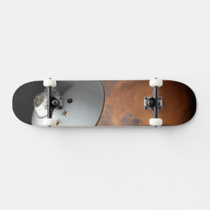 An Aeroshell-Encased Spacecraft Approaching Mars. Skateboard