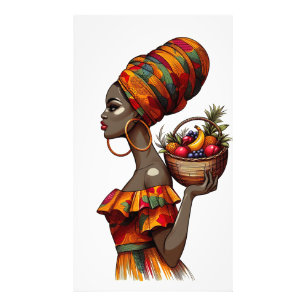 An African woman standing gracefully Poster