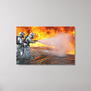 An aircraft rescue firefighting team canvas print