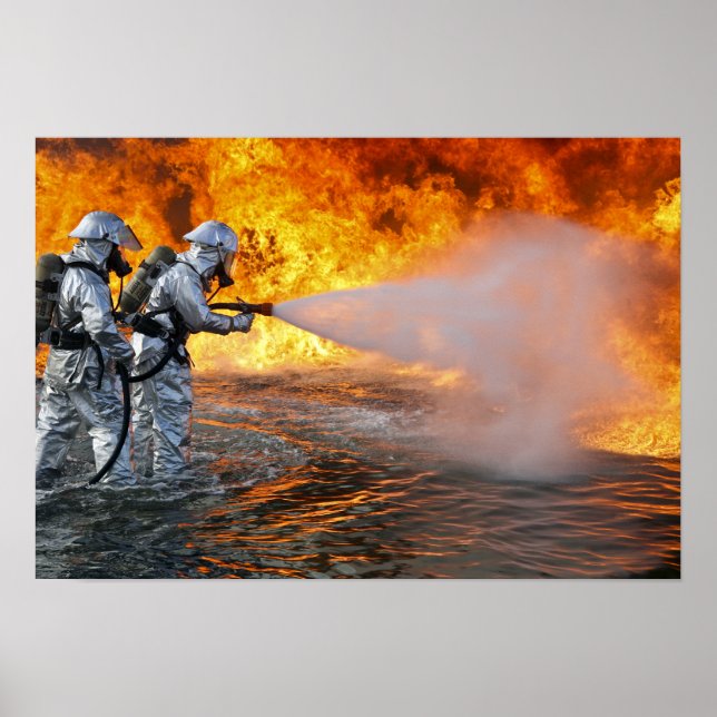 An aircraft rescue firefighting team poster (Front)