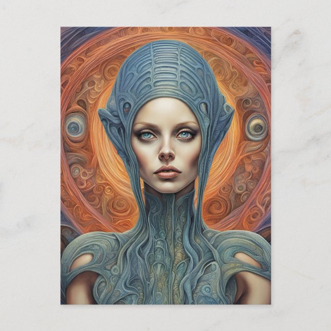 An Alien Woman Postcard (Front)