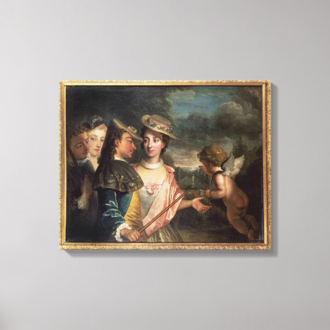 An Allegory of Courtship Canvas Print (Front)