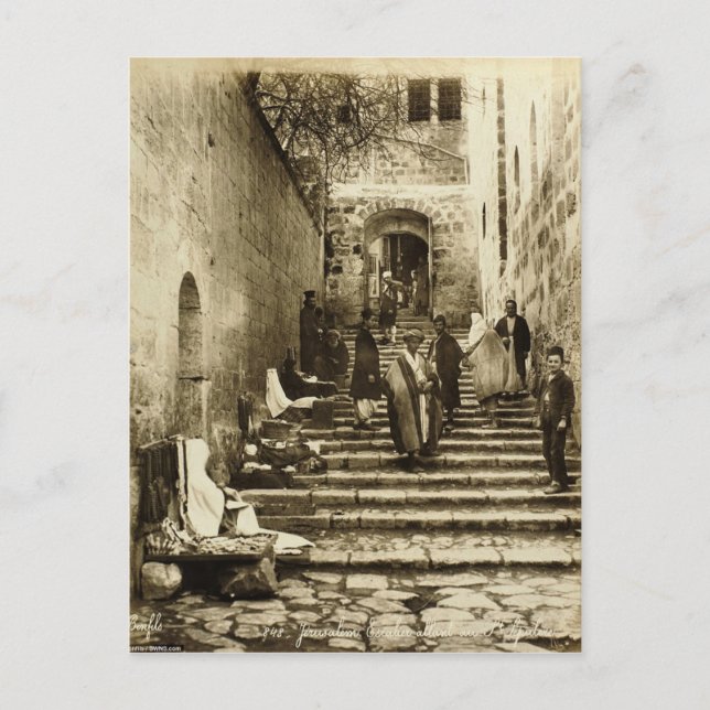 An alley in the old city of Jerusalem Postcard (Front)
