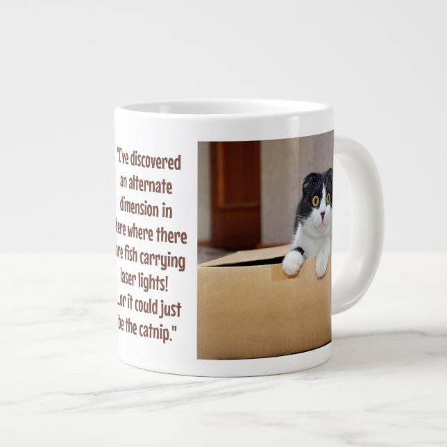 An alternate dimension large coffee mug (Front Right)