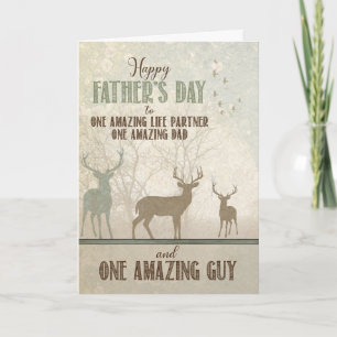 an AMAZING Life Partner Father's Day Forest Deer Card