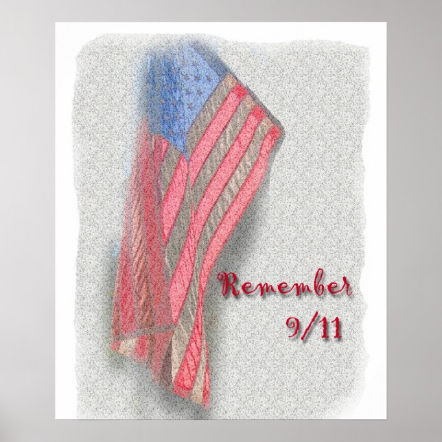 An American flag poster with "Remember 9/11" (Front)
