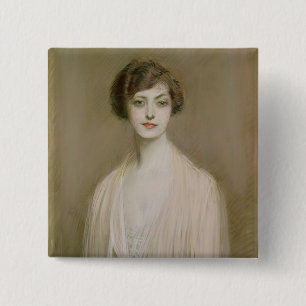 An American (pastel on canvas) 15 Cm Square Badge