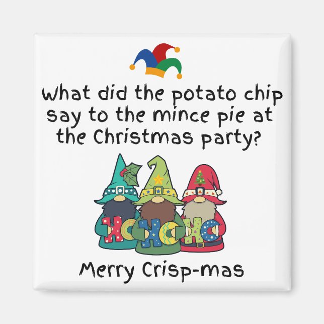 An Amusing Christmas Mince Pie Joke Magnet (Front)