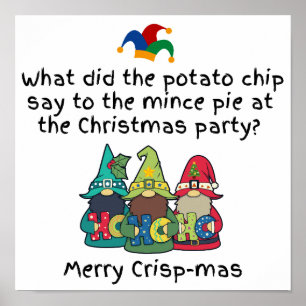 An Amusing Christmas Mince Pie Joke Poster