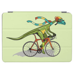 An Anabisetia Dinosaur Riding A Bicycle. iPad Air Cover