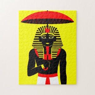 An Ancient Egyptian Black PharaohPuzzel Jigsaw Puzzle