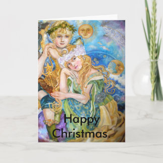 An angel and a goddess of the art, Happy Chris... Holiday Card