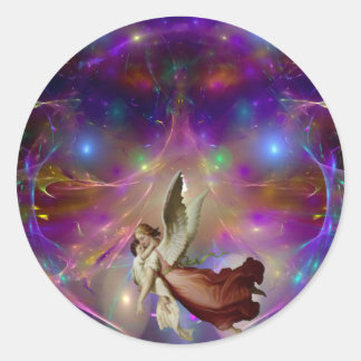 An Angel Awaits Classic Round Sticker