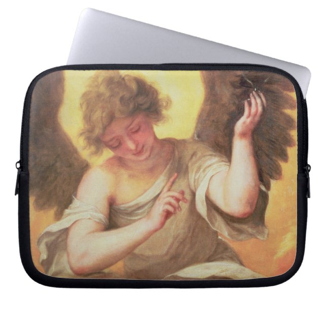 An Angel holding a Glass Flask Laptop Sleeve (Front)