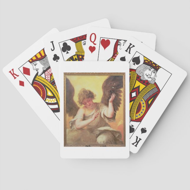 An Angel holding a Glass Flask Playing Cards (Back)