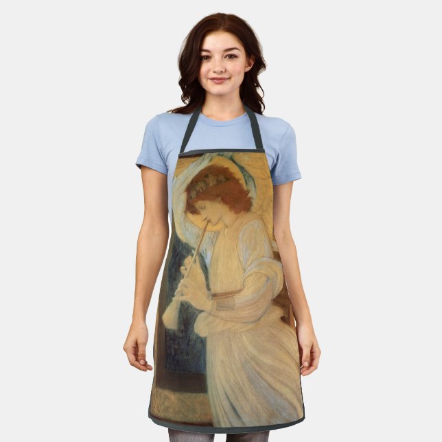 An Angel Playing a Flageolet By Burne Jones Apron (Worn)