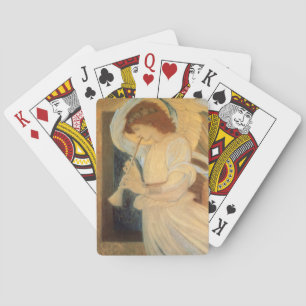 An Angel Playing a Flageolet By Burne Jones Cards