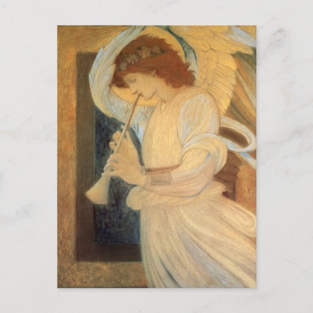 An Angel Playing a Flageolet By Burne Jones Postcard (Front)