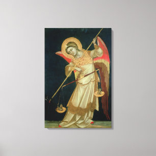 An Angel Weighing a Soul, c.1348-55 Canvas Print