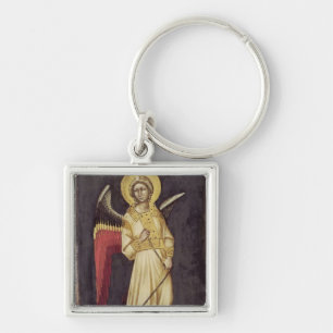 An Angel with a Demon on a Chain Key Ring