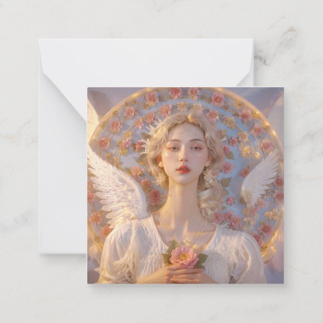 an angel's wedding card (Back)