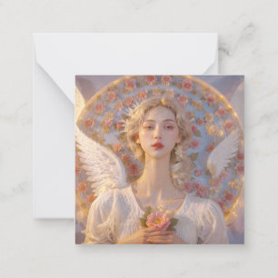 an angel's wedding card