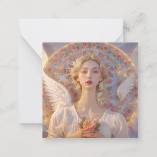 an angel's wedding card