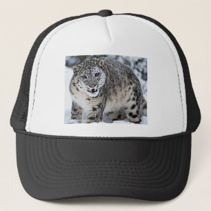 An Angry Snow Leopard Trucker Hat