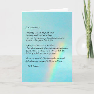 An Animal's Prayer - Rainbow - Card
