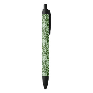 An antique floral damask black ink pen