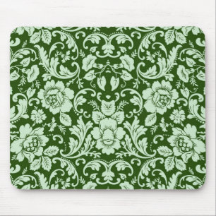 An antique floral damask mouse pad