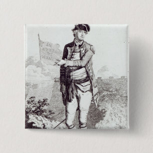 An Appeal to Heaven', a portrait of General Lee 15 Cm Square Badge