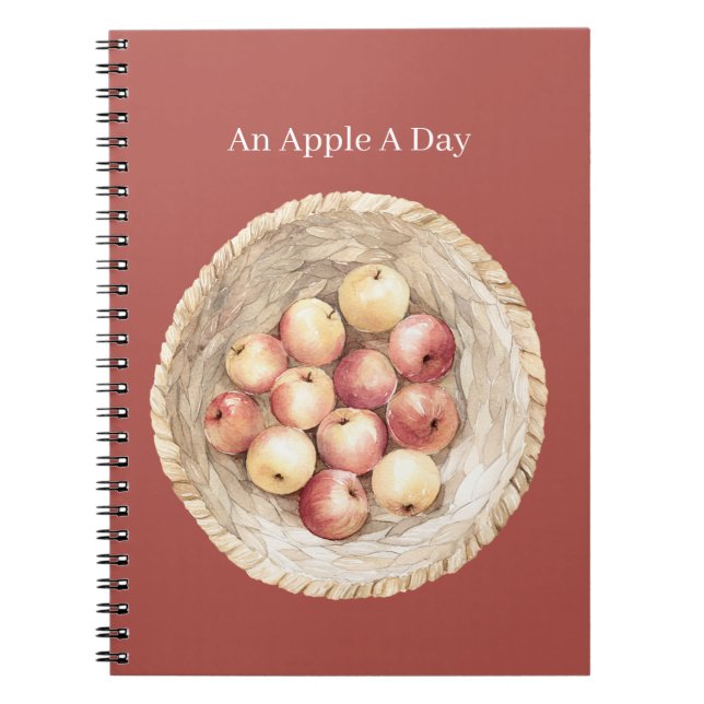 An Apple A Day Basket Notebook (Front)