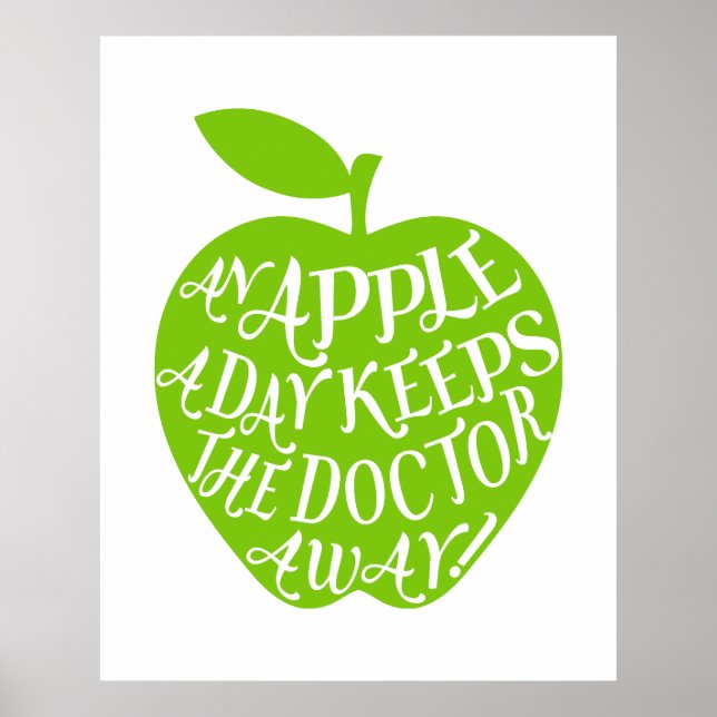 An apple a day keeps the doctor away poster (Front)