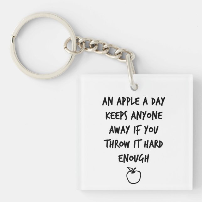 An Apple A Day Key Ring (Front)
