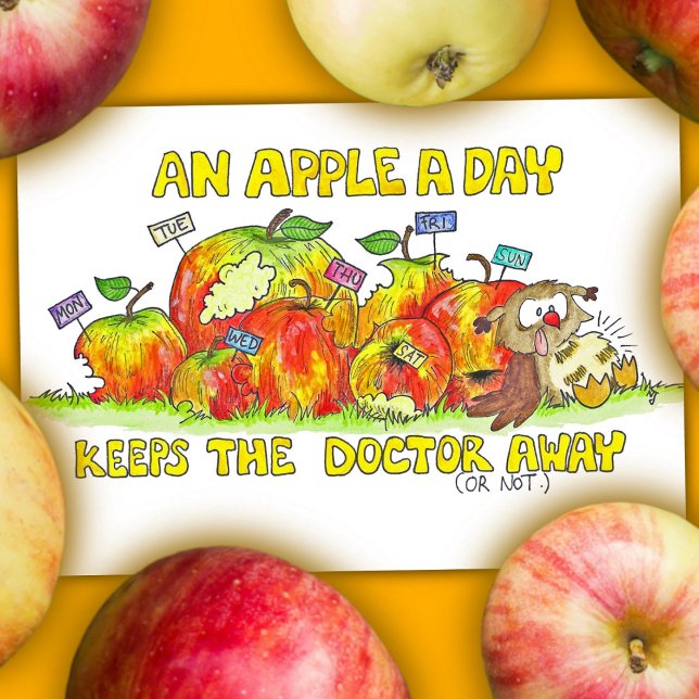 AN APPLE A DAY postcard by Nicole Janes (Creator Uploaded)