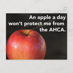 An apple a day to stop the AHCA! Healthcare Postcard