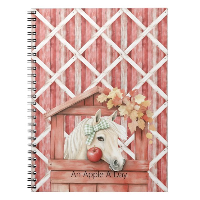 An Apple A Day White Horse Notebook (Front)