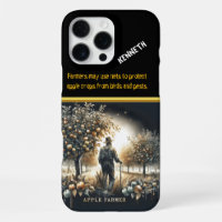 An Apple Farmer Tending to His Orchard at Dawn