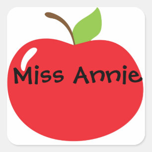 An Apple For Teacher Square Sticker