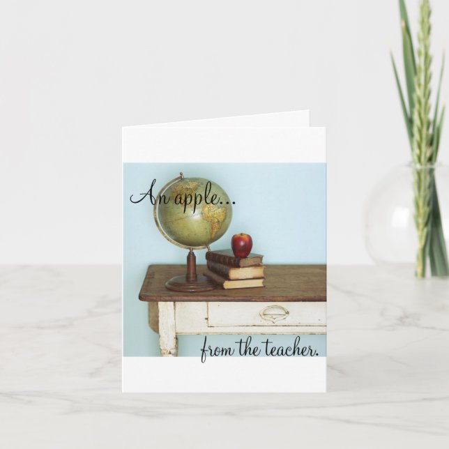 An Apple FROM the Teacher Thank You Card (Front)