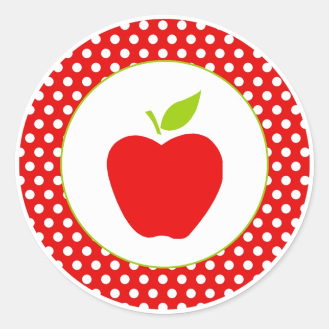 An Apple in the Round Classic Round Sticker (Front)